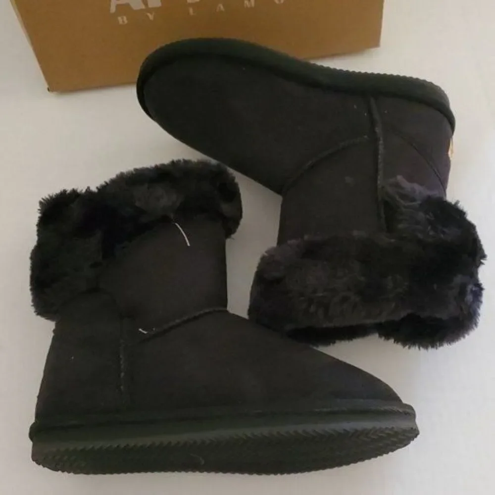 Apres by Lamo Black Winter Boots Snow Shoes Kids Youth GIRLS Size 3